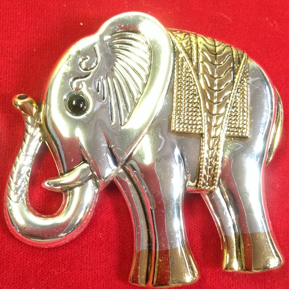 ALABAMA FANS Elephant Pin/Pendant   Silver/Gold tN - Picture 6 of 8
